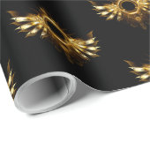 Papier Cadeau Ailes de Steampunk (Coin rond)