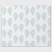 Papier Cadeau Ailes mignonnes d'ange blanc et bleu (Plat)
