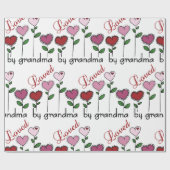 Papier Cadeau Aimé par grand-mère (Plat)