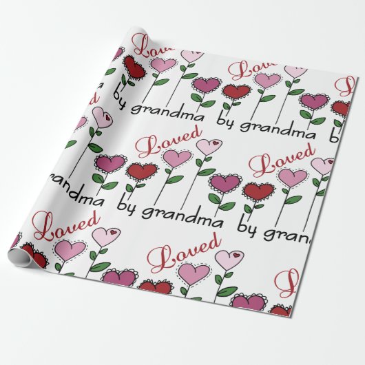 Papier Cadeau Aimé par grand-mère (Déroulé)