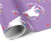 Papier Cadeau Aiment danser (Coin rond)