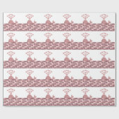 Papier Cadeau Aimer baleine rose (Plat)
