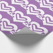 Papier Cadeau Aimer blanc et violet (Coin)