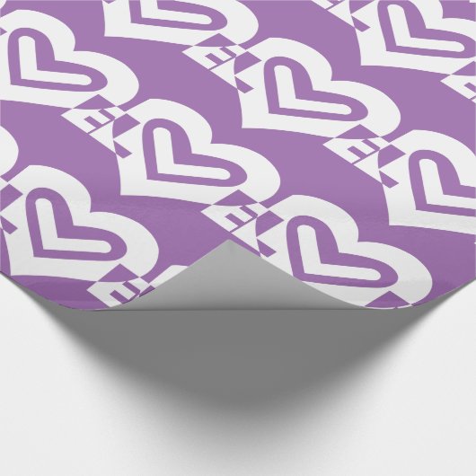 Papier Cadeau Aimer blanc et violet (Coin)
