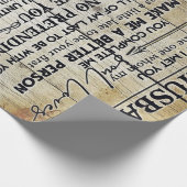 Papier Cadeau Aimer Cotes Cadeau | À mon mari présent | (Coin)