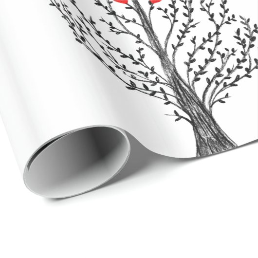 Papier Cadeau Aimer l'arbre (Coin rond)