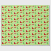 Papier Cadeau Aimer l'autisme Noël (Plat)