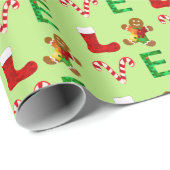 Papier Cadeau Aimer l'autisme Noël (Coin rond)