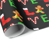 Papier Cadeau Aimer l'autisme Noël (Coin rond)