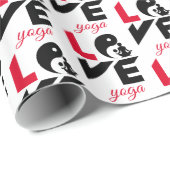Papier Cadeau Aimer le yoga (Coin rond)