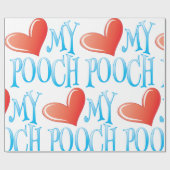 Papier Cadeau Aimer Mon Pooch (Plat)