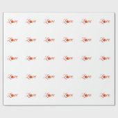 Papier Cadeau Aimer Noël Poinsettia Design Noël Noël Fêtes (Plat)