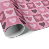 Papier Cadeau Aimer Valentine Amour Anniversaire Célébration XOX (Coin rond)