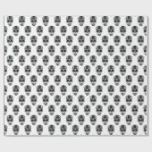 Papier Cadeau Aimez-moi crâne Wrapping_white (Plat)