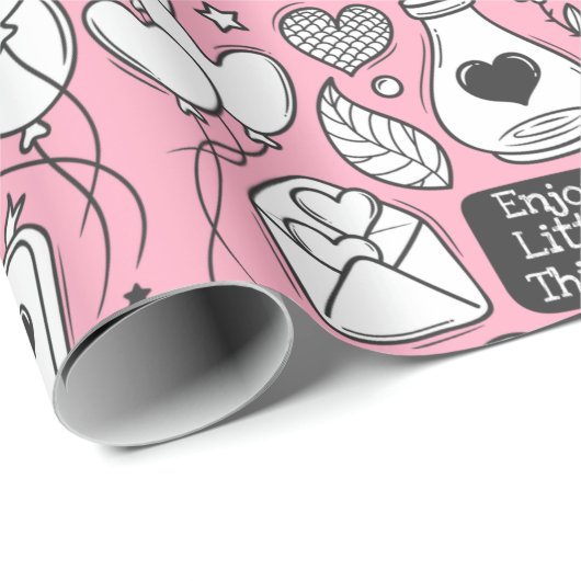 Papier Cadeau Aimez votre vie (Coin rond)