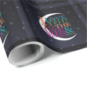 Papier Cadeau Aimez-vous à la Lune et retour (Coin rond)