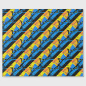 Papier Cadeau "Air Walking !" Scooter volant haut (Plat)