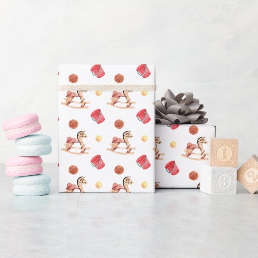 Papier Cadeau Aire de jeux colorée (Baby Shower)