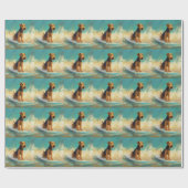 Papier Cadeau Airedale Beach Surf Peinture (Plat)