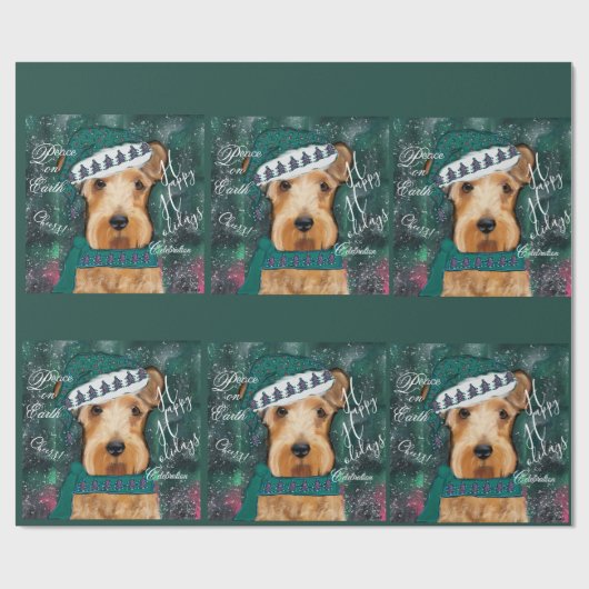 Papier Cadeau Airedale Terrier (Plat)