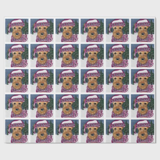 PAPIER CADEAU AIREDALE TERRIER (Plat)
