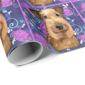 Papier Cadeau Airedale Terrier (Coin rond)