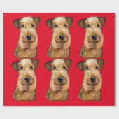 PAPIER CADEAU AIREDALE TERRIER (Plat)