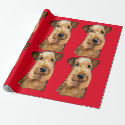 PAPIER CADEAU AIREDALE TERRIER (Déroulé)