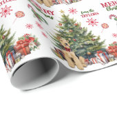 Papier Cadeau Airedale Terrier Dog (Coin rond)