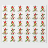 Papier Cadeau Airedale Terrier Noël Joyeux (Plat)