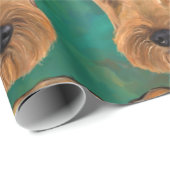 Papier Cadeau Airedale Terriers (Coin rond)