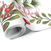 Papier Cadeau Ajouter le logo de l'entreprise Fêtes des employés (Coin rond)