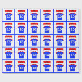 Papier Cadeau Ajouter le nom 10e anniversaire t-shirt (Plat)