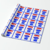 Papier Cadeau Ajouter le nom 12e anniversaire t-shirt (Déroulé)