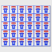 Papier Cadeau Ajouter le nom T-shirt 8e anniversaire (Plat)