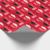 Papier Cadeau Ajouter le papier d'enveloppement de diplôme rouge (Coin)