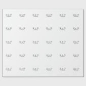 Papier Cadeau Ajouter monogramme du nom du couple ajouter date a (Plat)
