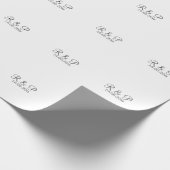 Papier Cadeau Ajouter monogramme du nom du couple ajouter date a (Coin)
