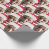 Papier Cadeau Ajouter Personnalisé Visage Photo Drôle Père Noël (Coin)