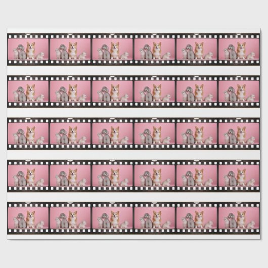 Papier Cadeau Ajouter Photo Fun Film Strip Wrapper Papier (Plat)