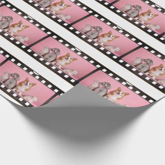 Papier Cadeau Ajouter Photo Fun Film Strip Wrapper Papier (Coin)