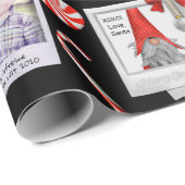 Papier Cadeau Ajouter Un Cadeau Photo Carré De Père Noël (Coin rond)