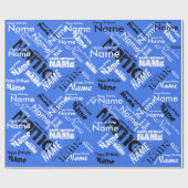 Papier Cadeau Ajouter un nom Joyeux papier d'enveloppement d'ann (Plat)