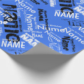 Papier Cadeau Ajouter un nom Joyeux papier d'enveloppement d'ann (Coin)