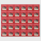 Papier Cadeau Ajouter Une Photo Ruby Red Snowflakes Sparkle Plus (Plat)