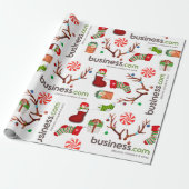 Papier Cadeau Ajouter votre entreprise Logo Fun Holiday (Déroulé)