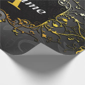 Papier Cadeau Ajouter votre nom et votre initiale (Coin)