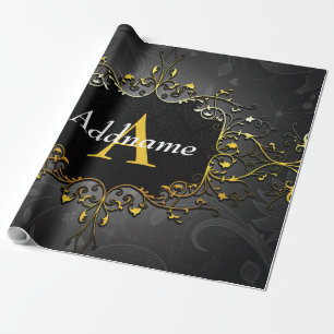 Papier Cadeau Ajouter votre nom et votre initiale