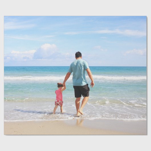 Papier Cadeau Ajouter votre propre photo et/ou texte (Plat)