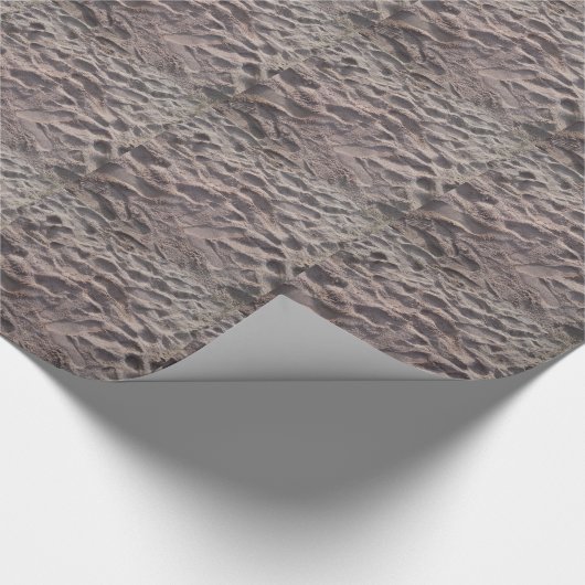 Papier Cadeau Ajouter votre propre texte, écrire dans le sable, (Coin)